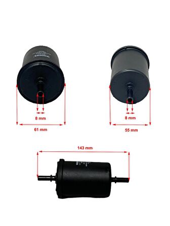 Citroen C2 (1.1, 1.4, 1.6) 2003-2009 Benzin Filtresi