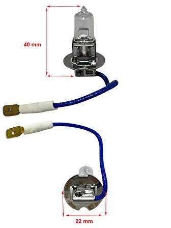 H3 12V 55W Halojen Kablolu Far Ampulü