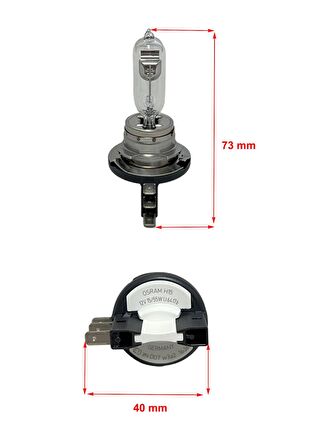 H15 12V 15/55W Halojen Far ve Sis Ampulü