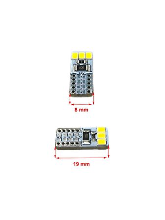 T10 W5W 12V 10SMD LED Blister Ampul 9 Adet