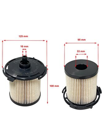 Ford Transit V363 (2.2 Tdci 74-92-99-114 Kw) 2014-2018 Yakıt Filtresi (Yerli)