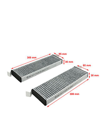 Audi A6 2004-2011, R8 2007-2015 Karbonlu Polen Filtresi