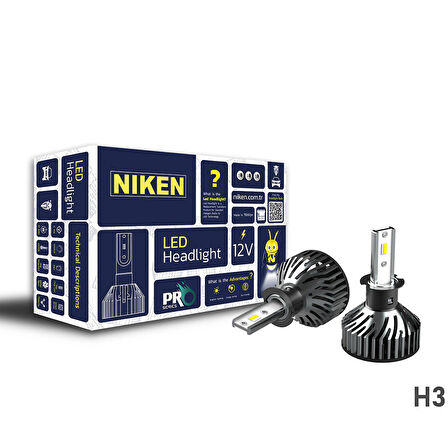 Niken Led Xenon Pro Serisi H3 Far Ampulü 2'Li Takım