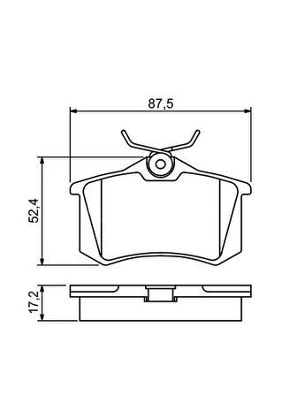 Mga Peugeot 307 2001-2009 Tırnaklı Tip Arka Fren Balatası Takım
