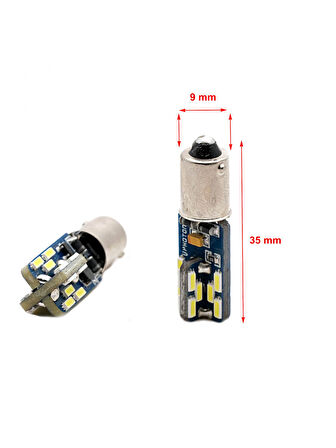 Photon BA9S 12V-24V H10W 6000 Kelvin Soğuk Beyaz Canbus Led Gösterge, Tavan Ampulü 2'li Takım
