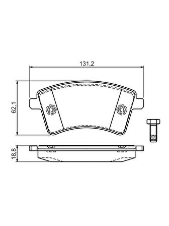 Mga Mercedes-Benz Citan W415 2012-2021 Ön Fren Balatası Takım