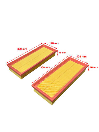 Wunder Mercedes-Benz C Serisi W203, Slk R170, C32 Amg, 260 Kw 2001-2004 Çiftli Hava Filtresi