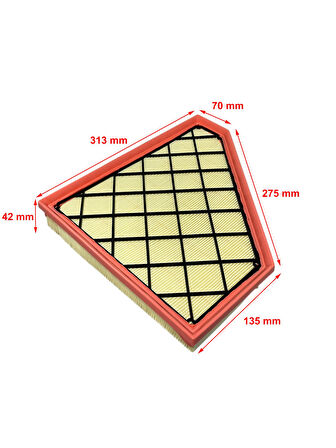 Wunder Chevrolet Camaro 2.0 Turbo 175 Kw 2016-2019 Hava Filtresi