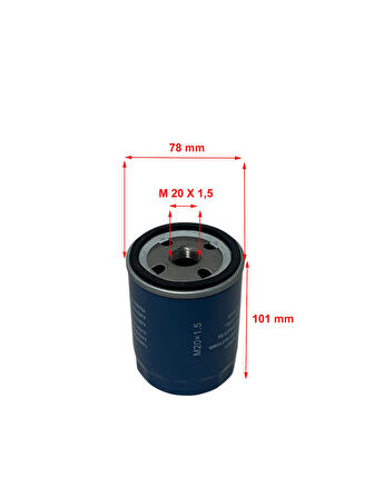 Wunder Fiat Uno 1995-2000 Yeni Model Yağ Filtresi