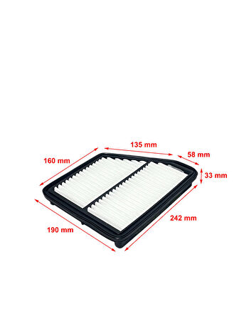 Wunder Hyundai Matrix 1.5 Crdi 60-75-81 Kw, 1.6 76 Kw, 1.8 90 Kw 2001-2010 Hava Filtresi