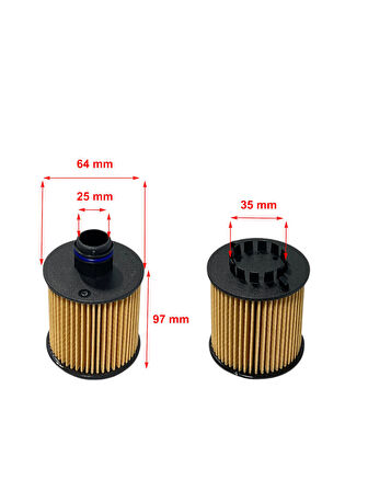 Wunder Opel Combo 1.3 Cdti 59-66-70 Kw 2012-2019 Çüklü, Tırnaklı Yağ Filtresi