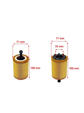 Wunder Vw Jetta III 1.9 Tdi 77 Kw, 2.0 Tdi 100-103-125 Kw, 2006-2012 Çüklü Tırnaklı Tip Yağ Filtresi