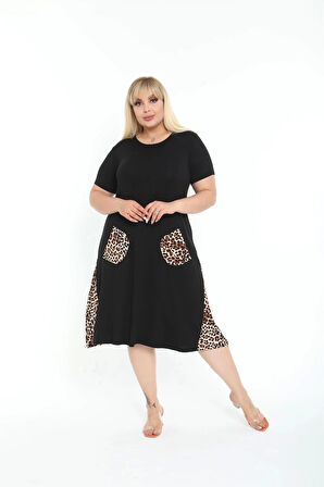 Kadın Siyah Büyük Beden Elbise