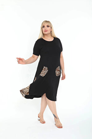 Kadın Siyah Büyük Beden Elbise