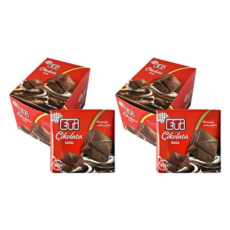 Eti Çikolata Sütlü Kare 60 gr x 20 Adet