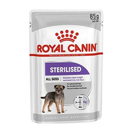 Royal Canin Sterilised Kümes Hayvanlı Tüm Irklar Kısırlaştırılmış Yaş Köpek Maması 85 grx 12 Adet