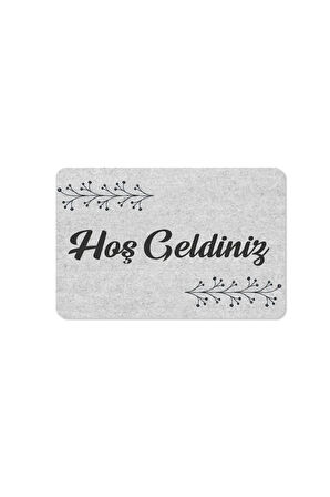 hoş geldiniz yazılır Coco Görünümlü Dekoratif Dış Kapı Önü ve Iç Mekan Paspası