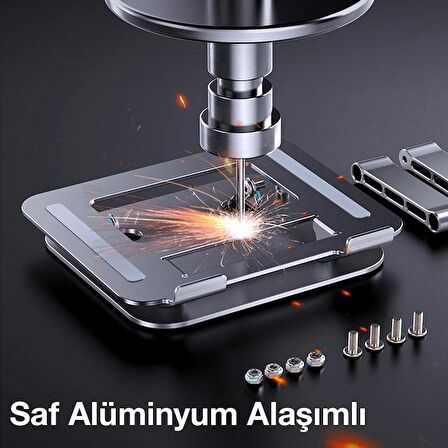 Coofbe Aluminyum Katlanabilir Yükseklik Ayarlı Kaydırmaz Taşınabilir Laptop Macbook Notebook Standı 