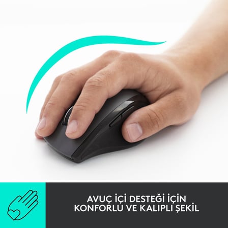  Logitech M705 Marathon 1000 DPI Kablosuz Mouse - Siyah