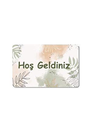 Dijital Baskılı hoş geldiniz yazılır Desenli Dekoratif Dış Kapı Önü ve Iç Mekan Paspası yıkanabilir