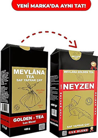 Mevlana Çay Neyzen 400 GR Saf Yaprak Golden Tea (3 ADET) -%100 Premium Garantili Ithal Sri Lanka'nın Efsanesi