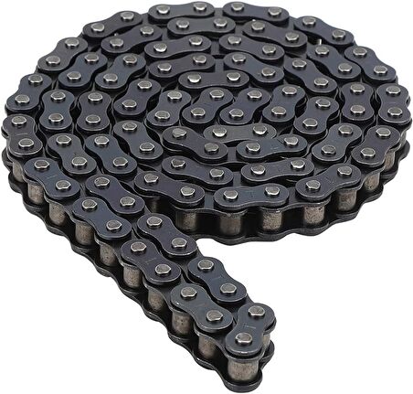 Motosiklet Teker Zinciri 428 / 128 Bakla Oringsiz Düz Siyah Zincir 428*128 L -Arasmoto