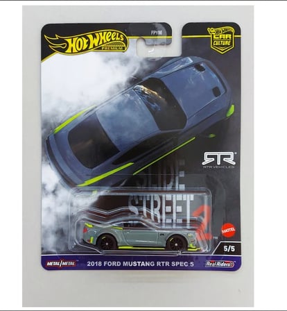 Hot Wheels Premium Slide Street 2 2018 Ford Mustang Rtr Spec 5 Model Araba