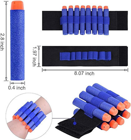 NERF OYUNCAK MERMİ  UYUMLU YELEK  + MERMİ DEPOLAMA BİLEKLİK