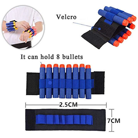 NERF OYUNCAK MERMİ  UYUMLU YELEK  + MERMİ DEPOLAMA BİLEKLİK