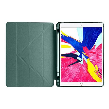 Gpack Apple iPad 10.2 8.Nesil Kılıf Standlı Katlanabilir Pu Silikon tf1