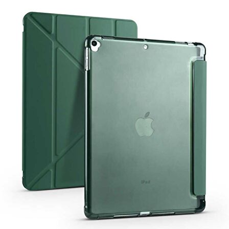 Gpack Apple iPad 10.2 8.Nesil Kılıf Standlı Katlanabilir Pu Silikon tf1