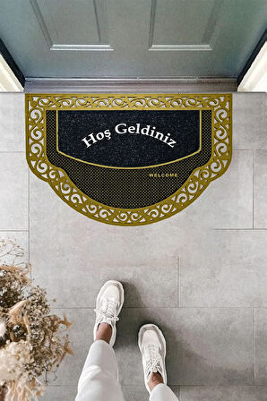 Dekoratif Dış Kapı Yıkanabilir Toz Alıcı Halı Kapı Önü Paspası hoş geldiniz yazılır