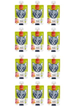 Taze Ton Balıklı & Tavuklu Kedi Et Ezmesi 90 Gr. X 12 Adet