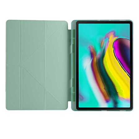 Gpack Samsung Galaxy Tab A7 10.4 T500 2020 Kılıf Standlı Katlanabilir Pu Silikon tf1