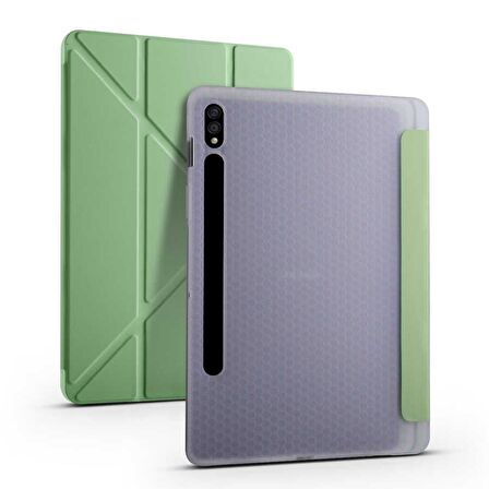 Gpack Samsung Galaxy Tab S7 T870 Kılıf Standlı Katlanabilir Pu Silikon tf2