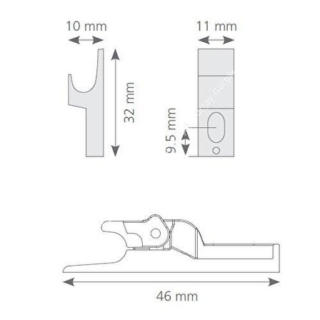 Fil Çıt Çıt Yaylı Bas-Aç Kapak Mekanizma