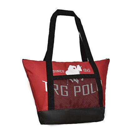 TRG POLO KIRMIZI FİLELİ KADIN EL & OMUZ ÇANTASI