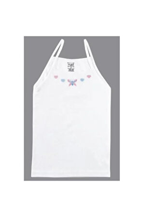 Poky Kız Çocuk 6'lı Işlemeli Ip Askılı Ribana Esnek Atlet