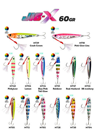 Fujin Jig-X 60gr Shore Jigging Jig Yem