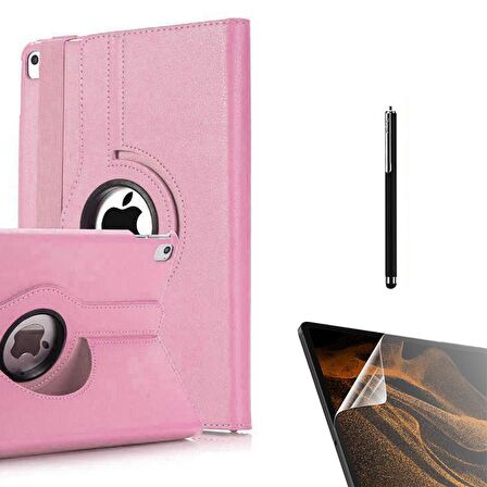 Gpack Apple iPad 9.7 2017 5.Nesil Kılıf Kapaklı Standlı 360 Dönebilen Koruma dn22  Nano  Kalem
