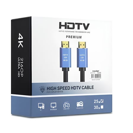 HDMI Kablo 4K 60Hz Ultra HD - Yüksek Hızlı Görüntü Aktarıcı Ses Kablosu 2.0 Versiyon: Akıllı TV, Laptop, PS4, PS5, Projektör Monitör, Projeksiyon, Oyun Konsolu Uyumlu Premium Kablo