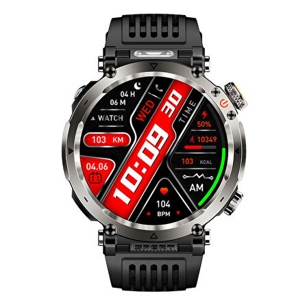 Wonlex Outdoor Ultra Kaliteli Akıllı Saat- Sesli Görüşme Konuşma -Sosyal Medya Bildirimleri- 600MAH -52MM Kasaçapı
