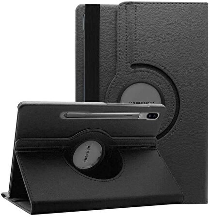 Gpack Samsung Galaxy Tab S7 Fe T730 Kılıf Kapaklı Standlı 360 Dönebilen Koruma dn2