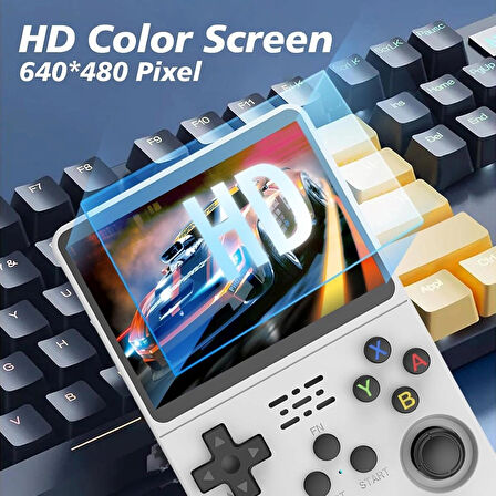 R36S Ips EKRAN/21.500 OYUN/3.500MAH/64GB Hafıza/3.5 Inç Ekran/retro Atari Gampad Oyun Konsolu