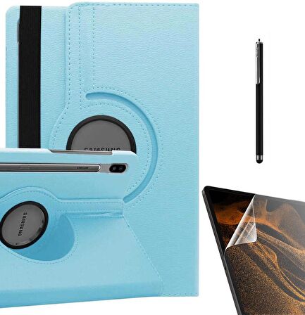 Gpack Samsung Galaxy Tab S7 Fe T730 Kılıf Kapaklı Standlı 360 Dönebilen Koruma dn22  Nano  Kalem