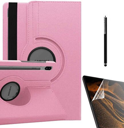 Gpack Samsung Galaxy Tab S7 Fe T733 Kılıf Kapaklı Standlı 360 Dönebilen Koruma dn22  Nano  Kalem