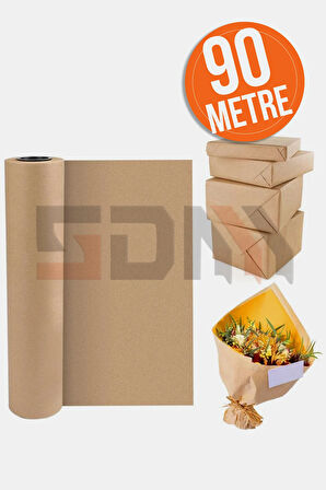 Kraft Kağıt 30cm x 90 Metre Rulo: Ambalaj, Çeyiz Paketleme, Hediye Kağıdı, Çiçek Sarma Kağıdı
