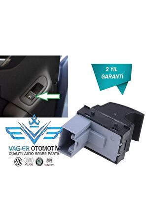 Passat B6 2006-2011 Arka Sol Cam Açma Düğmesi Tuşu 7l6959855b