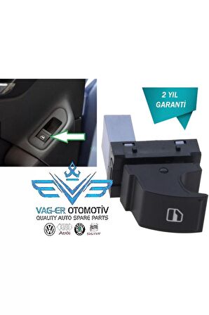 Golf 5 2004-2008 Uyumlu Ön Sağ Cam Açma Düğmesi Tuşu 7l6959855b