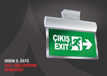 Arsel Orion AEB-39223-L Acil Çıkış Yönlendirme Armatürü Sürekli ve Kesintide 180Dak. Yanan 20xF LED